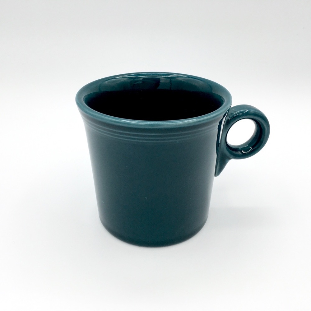 Fiestaware Dark Teal Ceramic Coffee Mug Ring Handle USA Retired